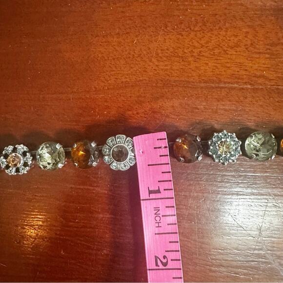 Mariana Necklace Round faceted Stone Statement Classic Elegant Jewelry - Picture 10 of 14